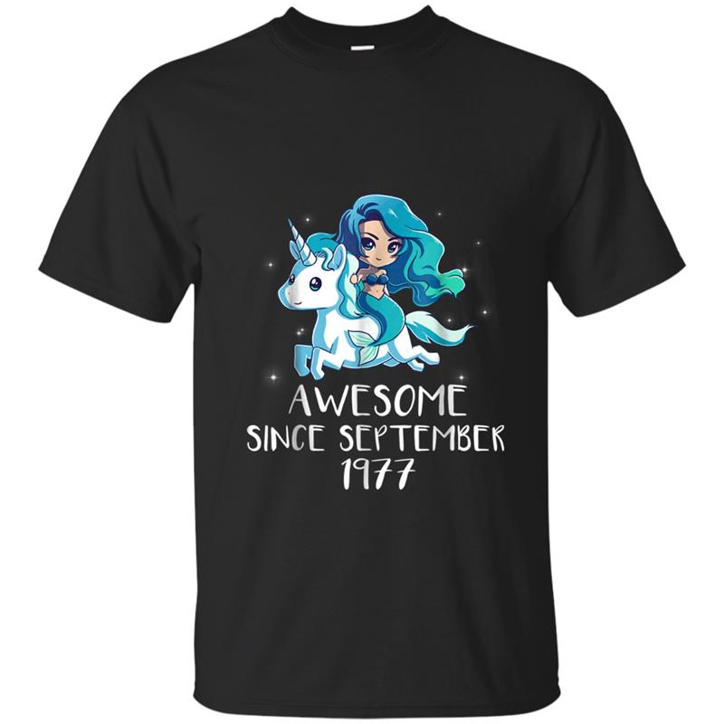 Awesome Since 1977 Cute Unicorn  41st Birthday Gifts T-shirt-mt