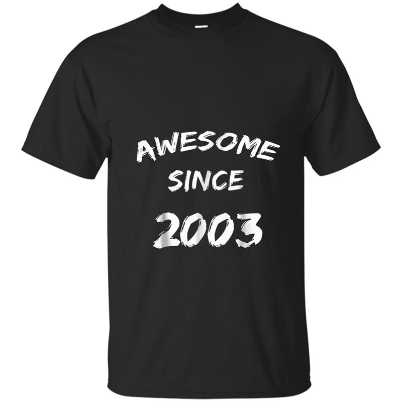 Awesome Since 2003  Funny 15th Birthday Gif T-shirt-mt