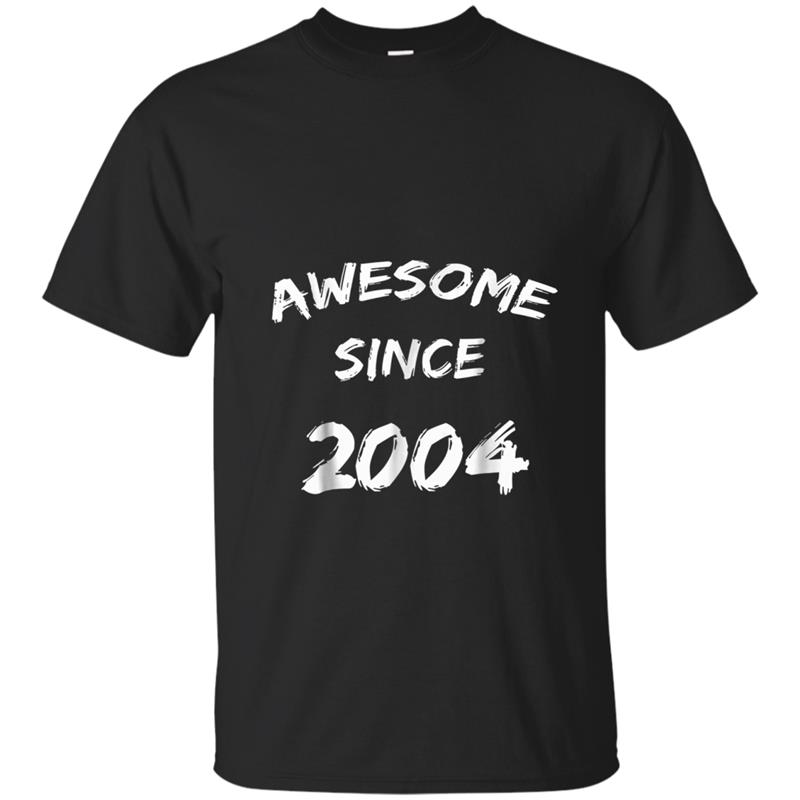 Awesome Since 2004  Funny 14th Birthday Gif T-shirt-mt