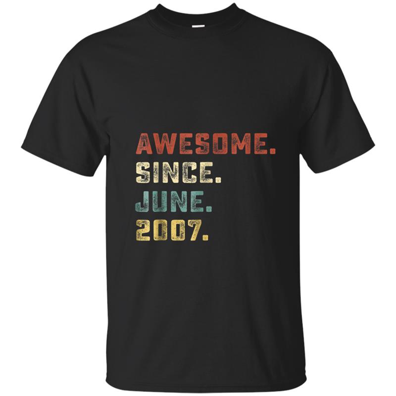 Awesome Since June 2007 11th Years Old Birthday T-shirt-mt