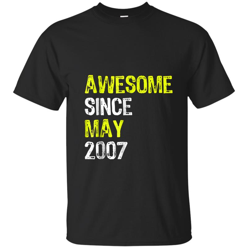 Awesome Since May 2007 11th Birthday 11 Years Old T-shirt-mt