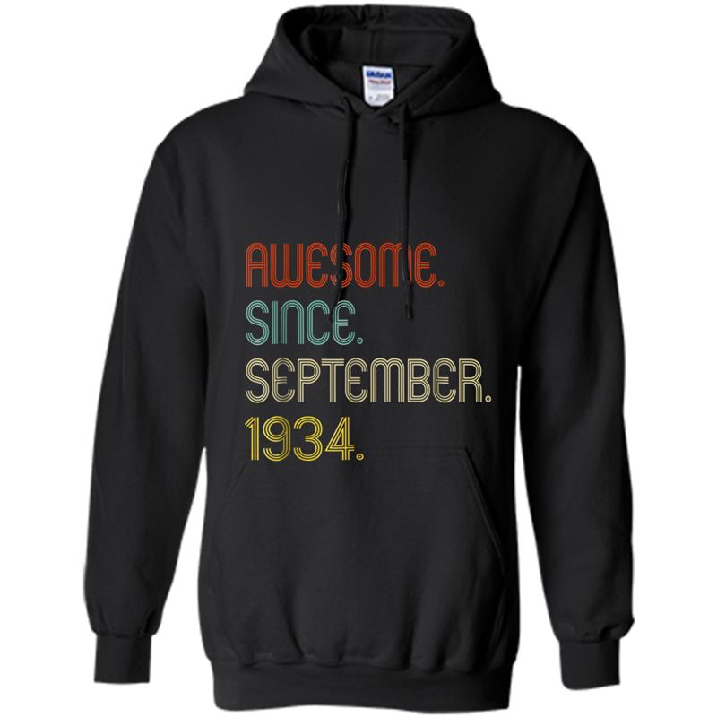 Awesome Since September 1934  Funny 84th Birthday Hoodie-mt