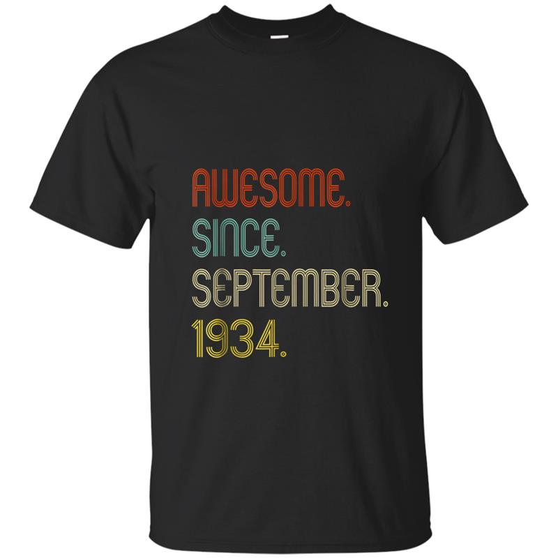 Awesome Since September 1934  Funny 84th Birthday T-shirt-mt