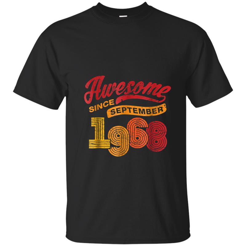 Awesome Since September 1968  Vintage 50th Birthday Tee T-shirt-mt