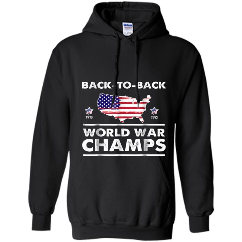 Back-to-Back World War Champs 4th of July Sleeves Hoodie-mt