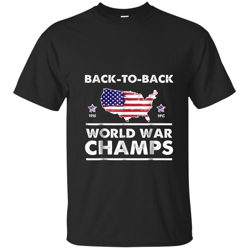 Back-to-Back World War Champs 4th of July Sleeves T-shirt-mt