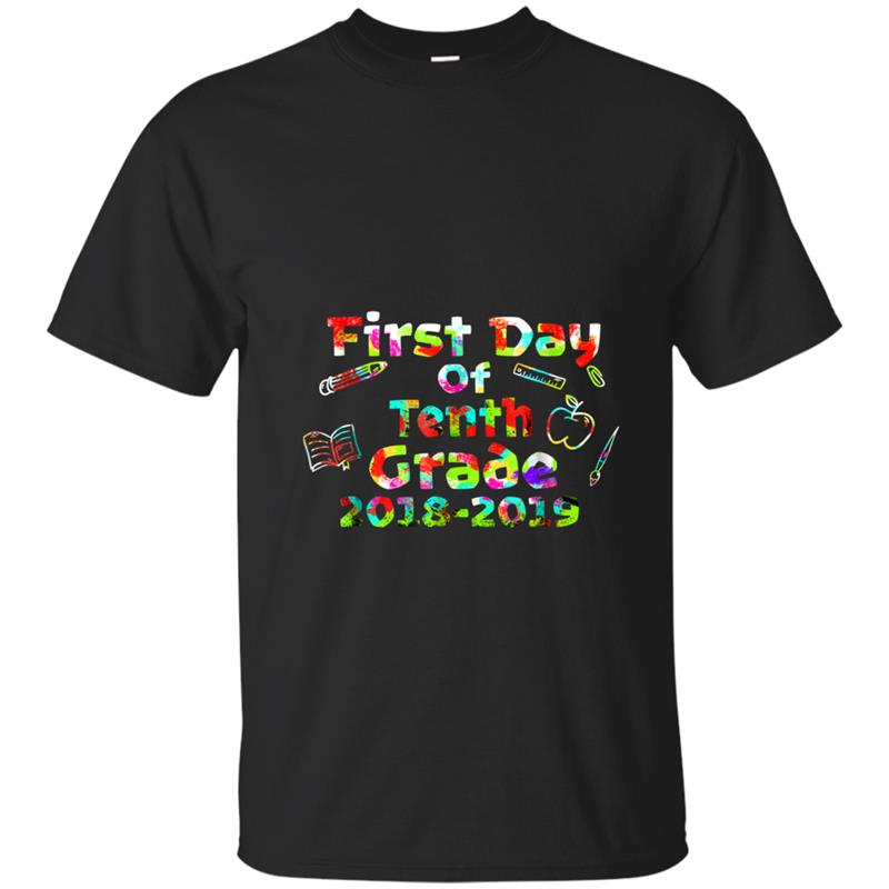 Back to School 2018 First Day Tenth Grade Kid Cute T-shirt-mt