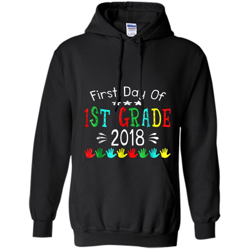 Back To School First Day Of 1st Grade  Teacher Student Hoodie-mt