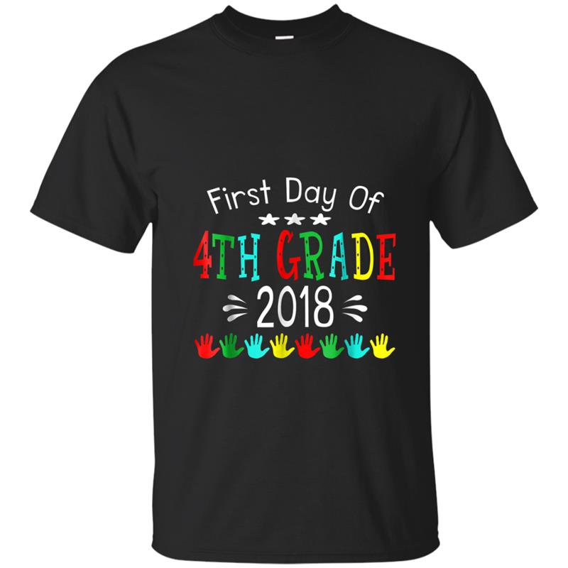 Back To School First Day Of 4th Grade  Teacher Student T-shirt-mt