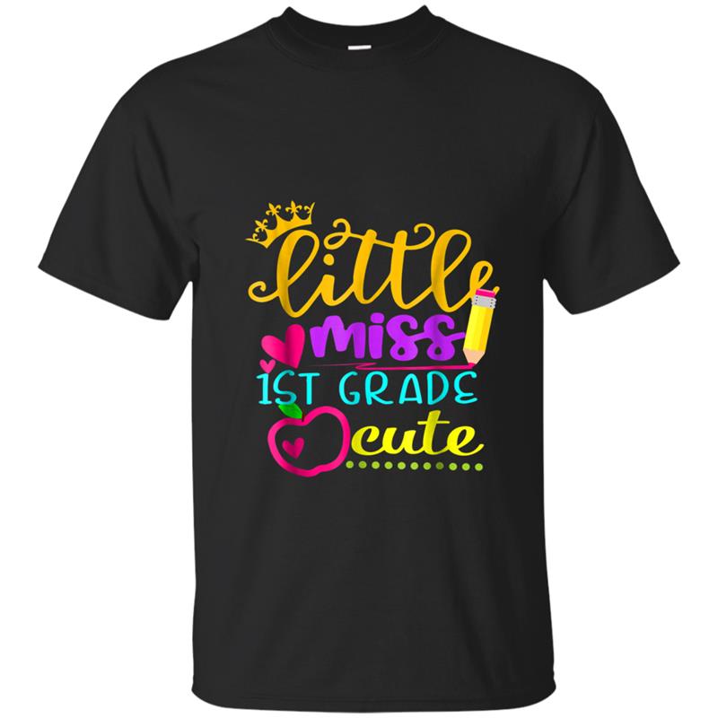 Back To School Little Miss 1st Grade Cute Funny Gift T-shirt-mt