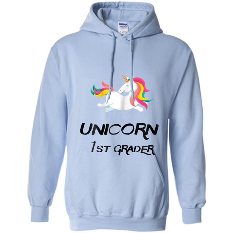 Back To School Unicorn Novelty  For 1st Grade Girls Hoodie-mt