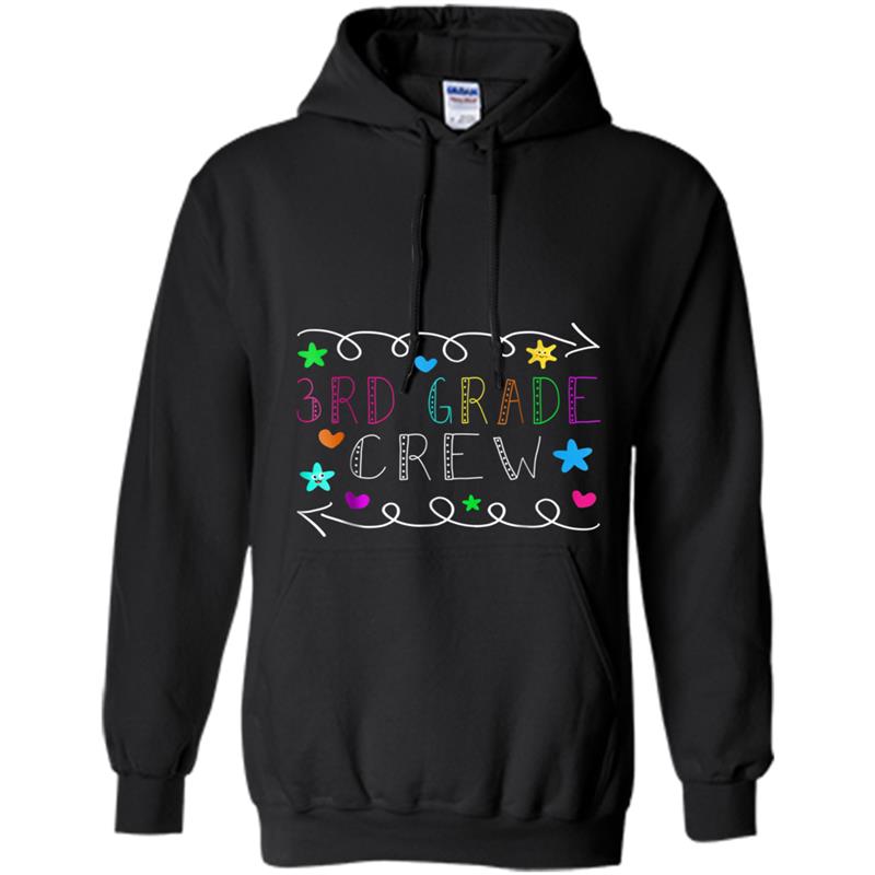 Back To School  3rd Grade Crew Teacher Funny Kids Gift Hoodie-mt