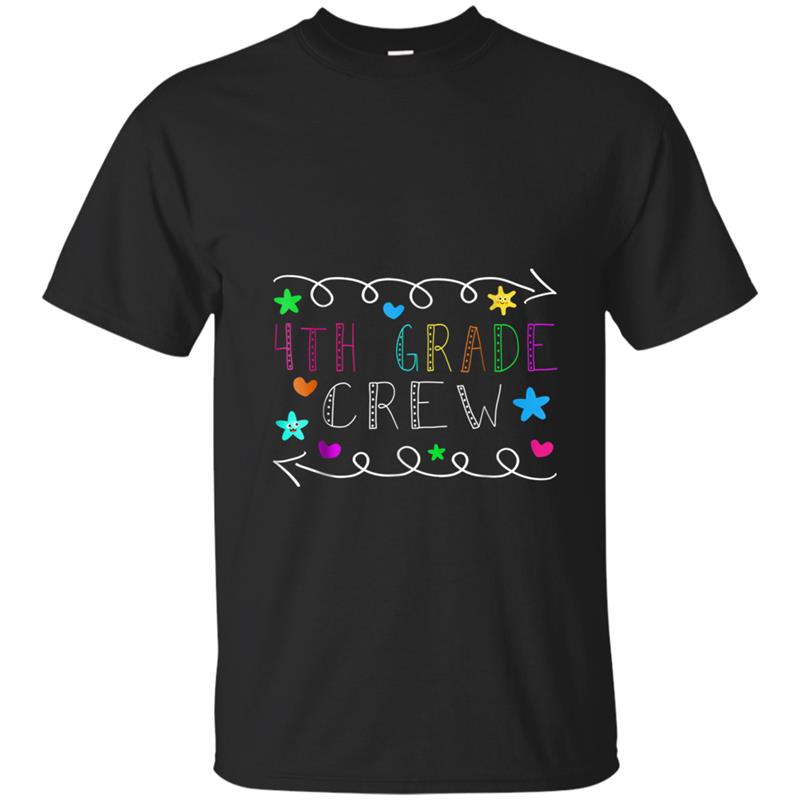 Back To School  4th Grade Crew Teacher Funny Kids Gift T-shirt-mt