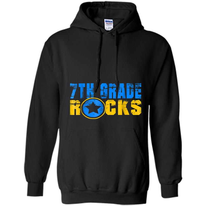 Back To School  First 7th Grade Funny Teacher Gift Hoodie-mt
