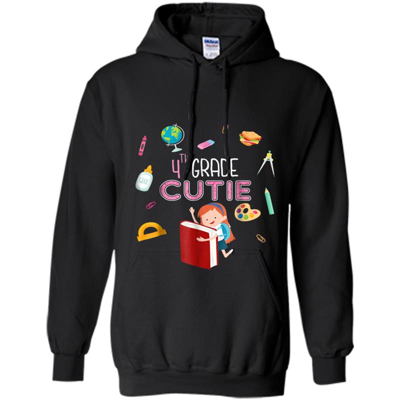 Back To School  Funny 4th Grade Cutie Gif Hoodie-mt