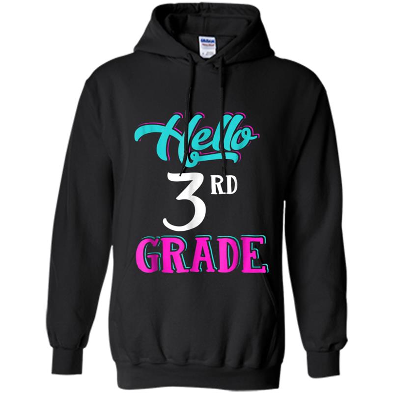 Back To School  Funny Hello 3rd Grade Hoodie-mt