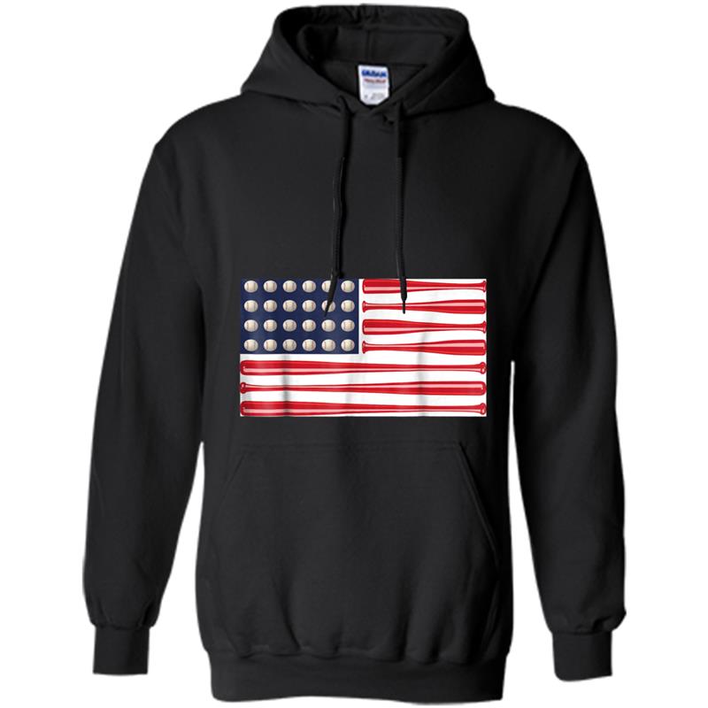 Baseball Bats And Balls US Flag  - Cute Hardball Gift Hoodie-mt