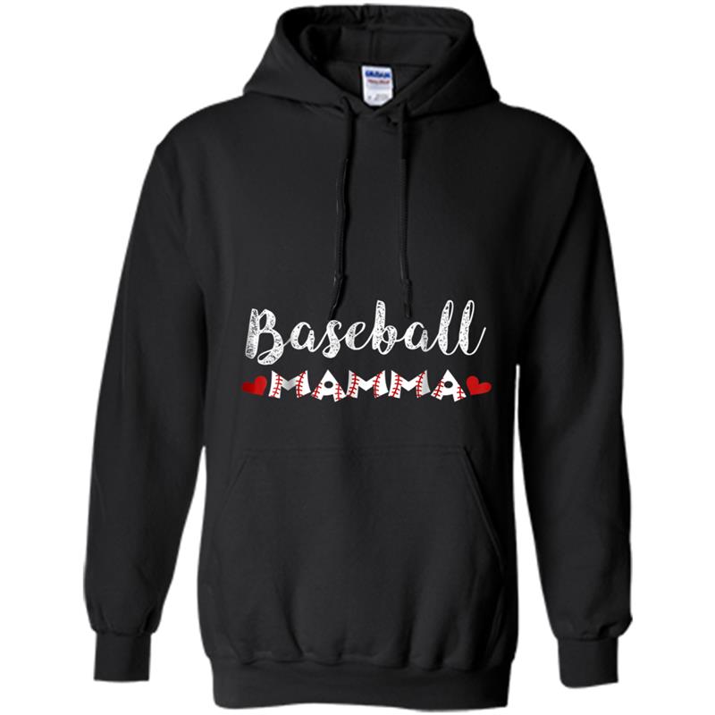 Baseball Mamma  Funny Proud Baseball Mamma Gift Hoodie-mt