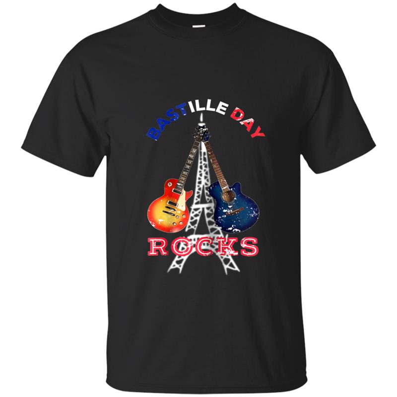 Bastille Day  Bastille Day Rocks Distressed T-shirt-mt