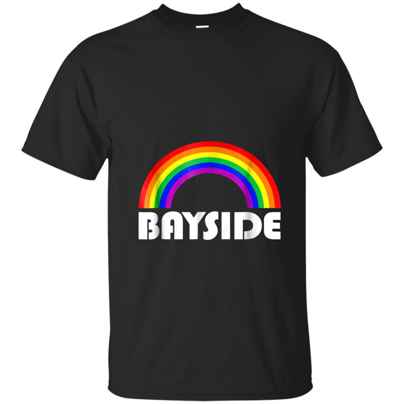 Bayside Rainbow Gay LGBT LGBTQ Flag Bayside T-shirt-mt