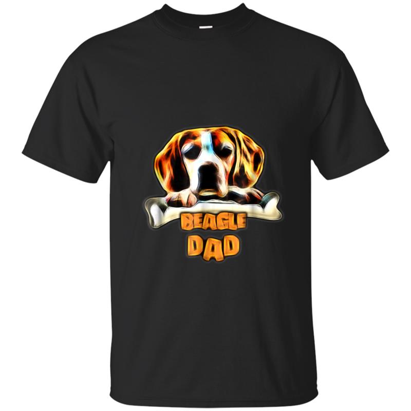 Beagle Dad Dog Lover Owner Gift Short Sleeve T-shirt-mt