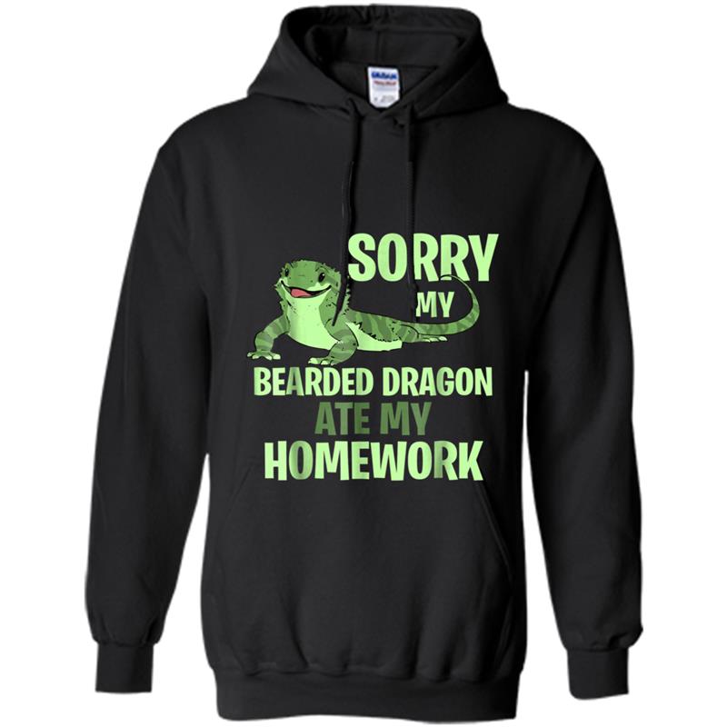 bearded dragon ate my homework Hoodie-mt
