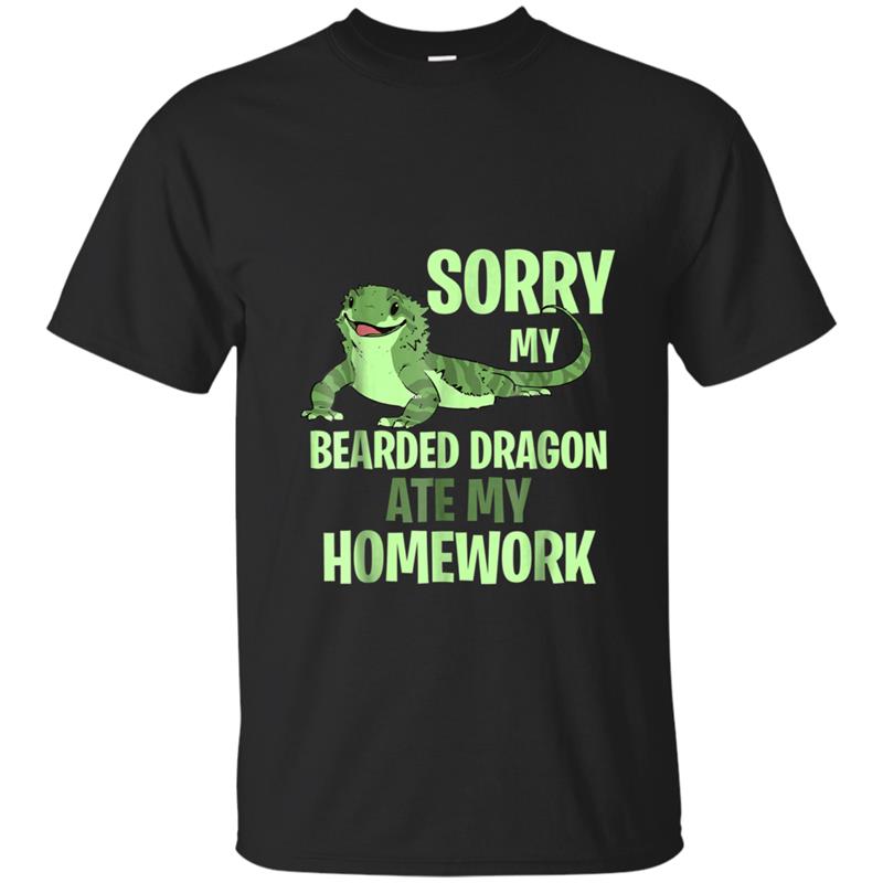 bearded dragon ate my homework T-shirt-mt