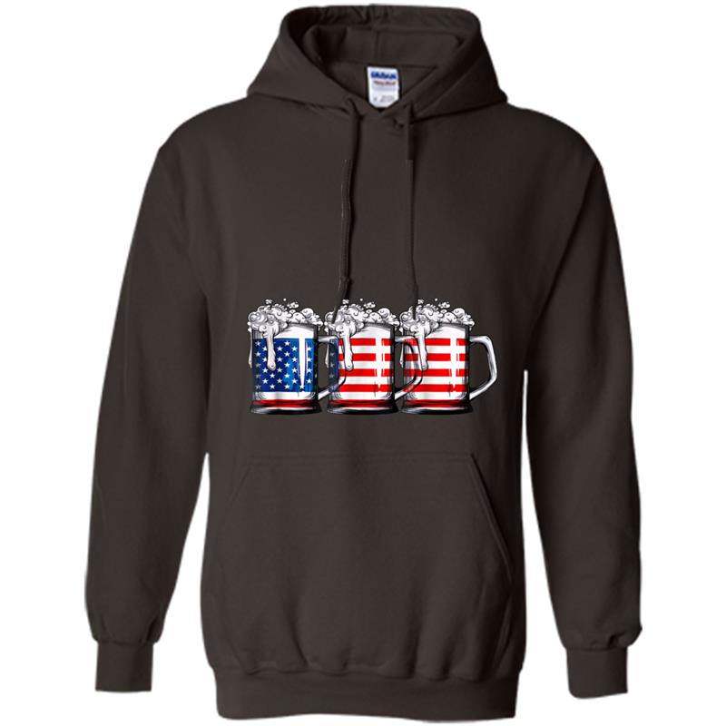 Beer American Flag  4th of July Men Women Merica USA Hoodie-mt