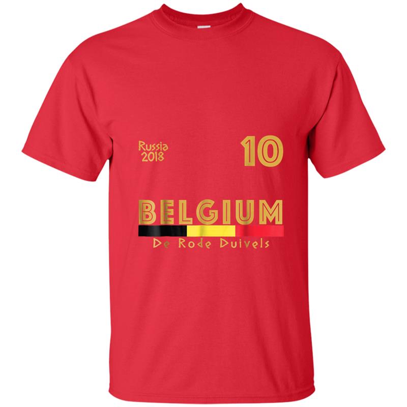 Belgium Soccer Jersey World Football Cup  Flag Gift T-shirt-mt