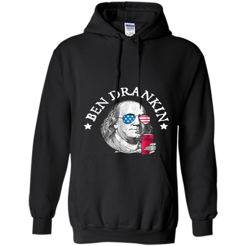 Ben Drankin  Funny Red White Blue Gift for July 4th Hoodie-mt