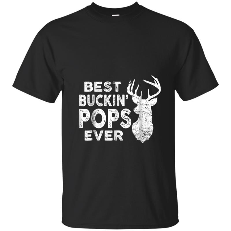 Best Buckin' Pops Ever  Deer Hunting Fathers Day Gift T-shirt-mt