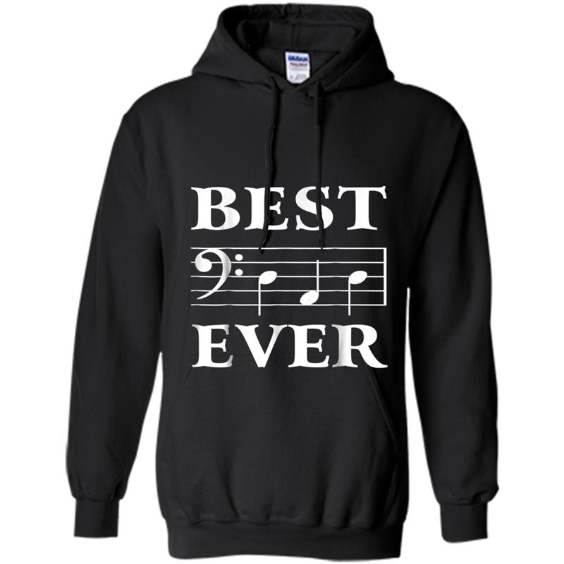 Best Dad Ever Bass Clef Musician Father's Day  gift Hoodie-mt