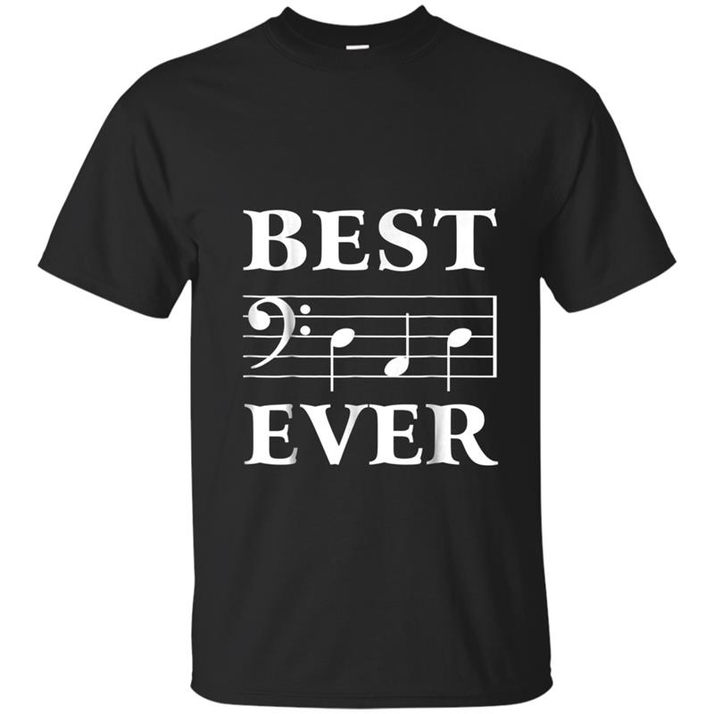 Best Dad Ever Bass Clef Musician Father's Day  gift T-shirt-mt