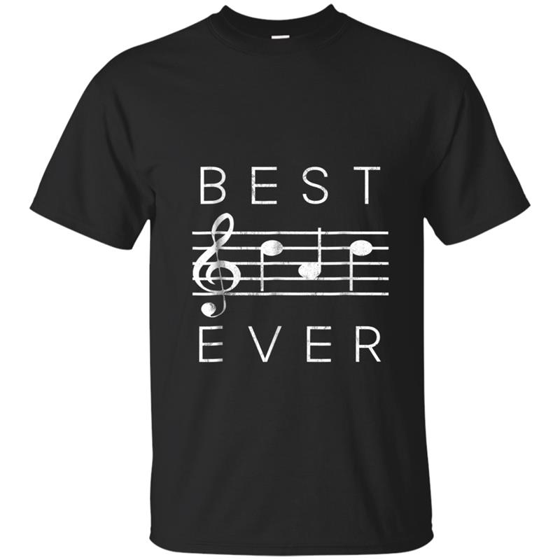 Best Dad Ever Music  Notes Funny Fathers Day Gift T-shirt-mt