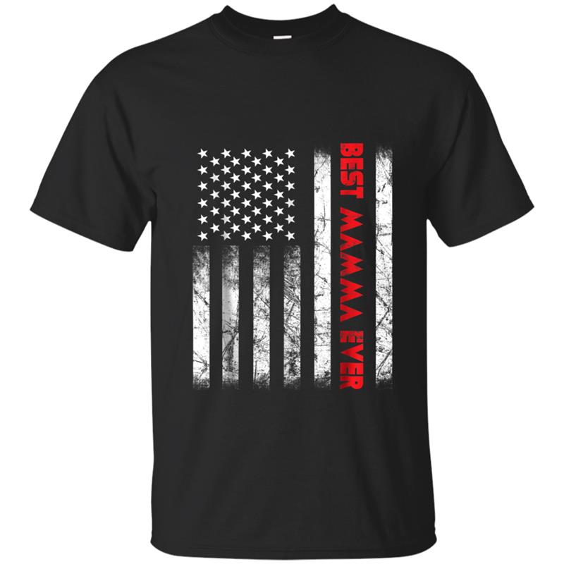 Best Mamma Ever American Flag  Gifts For Mamma T-shirt-mt