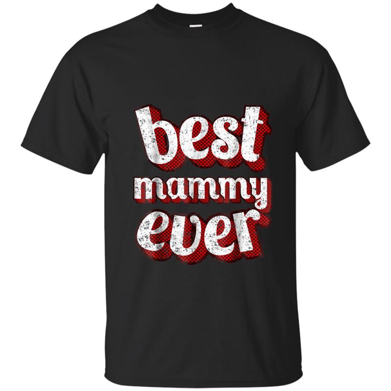 Best Mammy Ever Heart Pattern Letters Graphic Mother T-shirt-mt