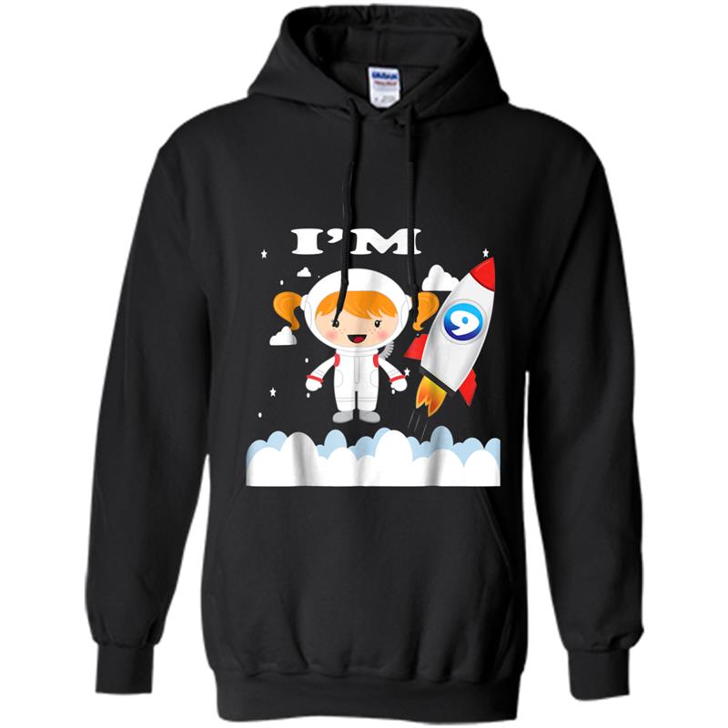 Birthday  for 9 Year Old Girl Space Exploration Theme Hoodie-mt