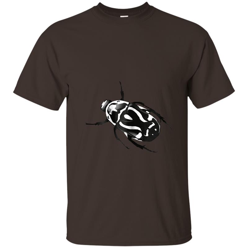 Black and White Beetle  Bug T-shirt-mt