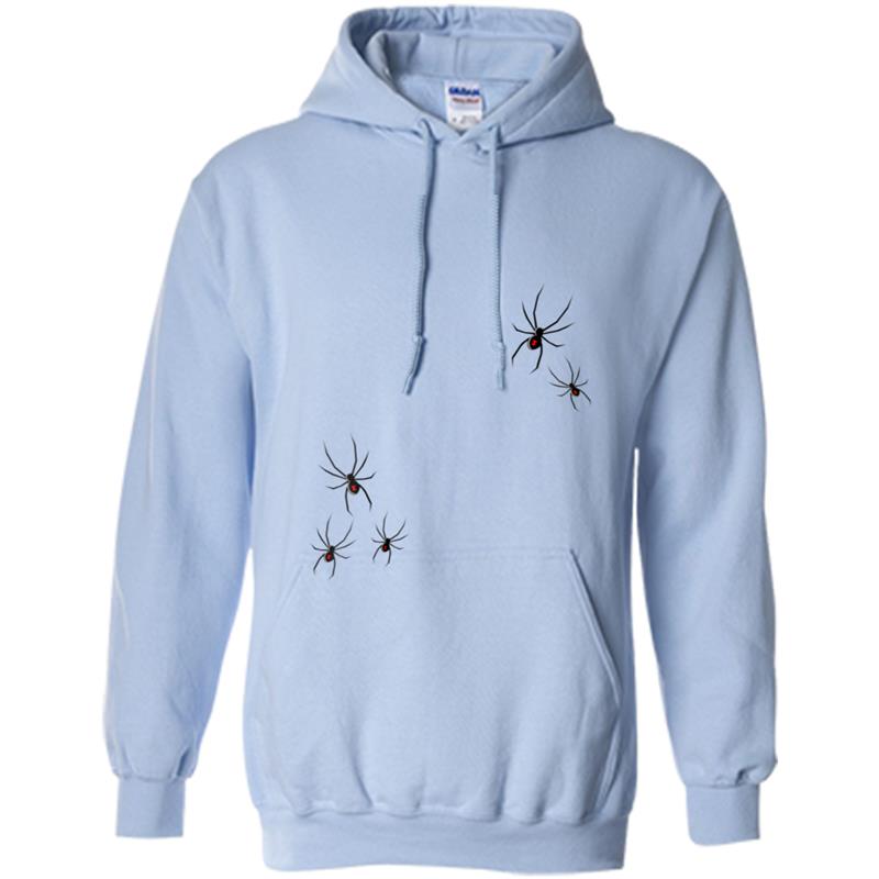 Black Widow Spiders Creepy Crawly Halloween Hoodie-mt