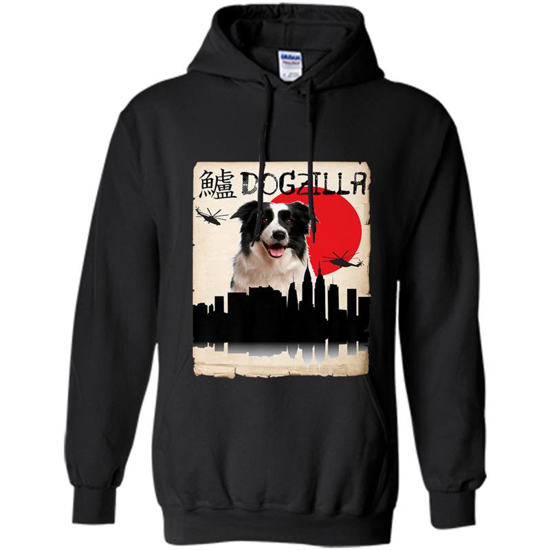 Boarder Collie Dog Dogzilla Hoodie-mt