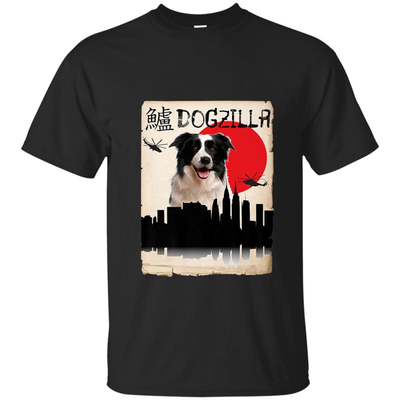 Boarder Collie Dog Dogzilla T-shirt-mt