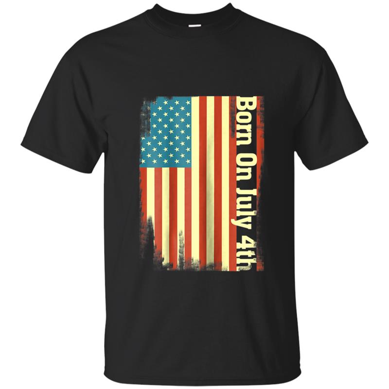 Born on 7-4 July 4th Birthday Gift Idea T-shirt-mt