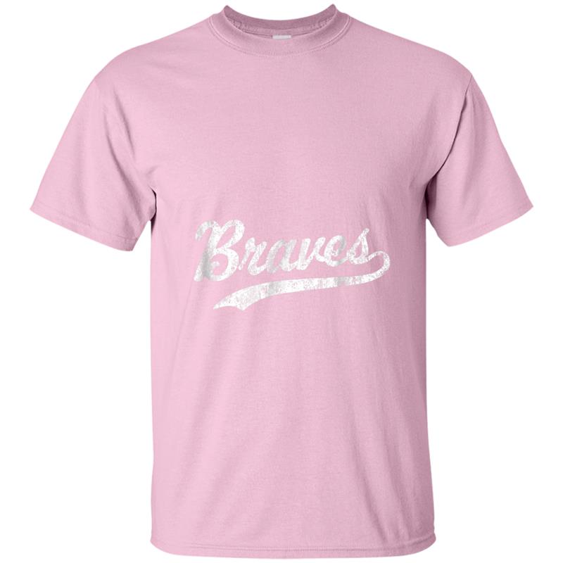 Braves Mascot  Vintage Sports Name Tee Design T-shirt-mt