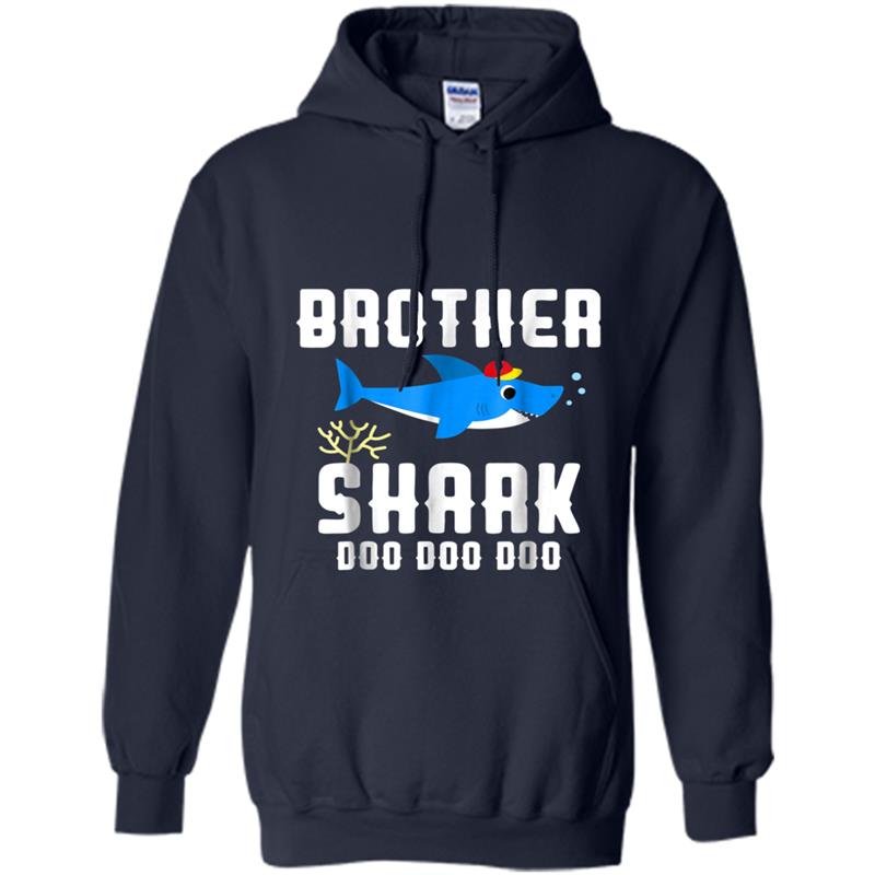 Brother Shark , Shark Birthday Gift 2018 For Boys Hoodie-mt