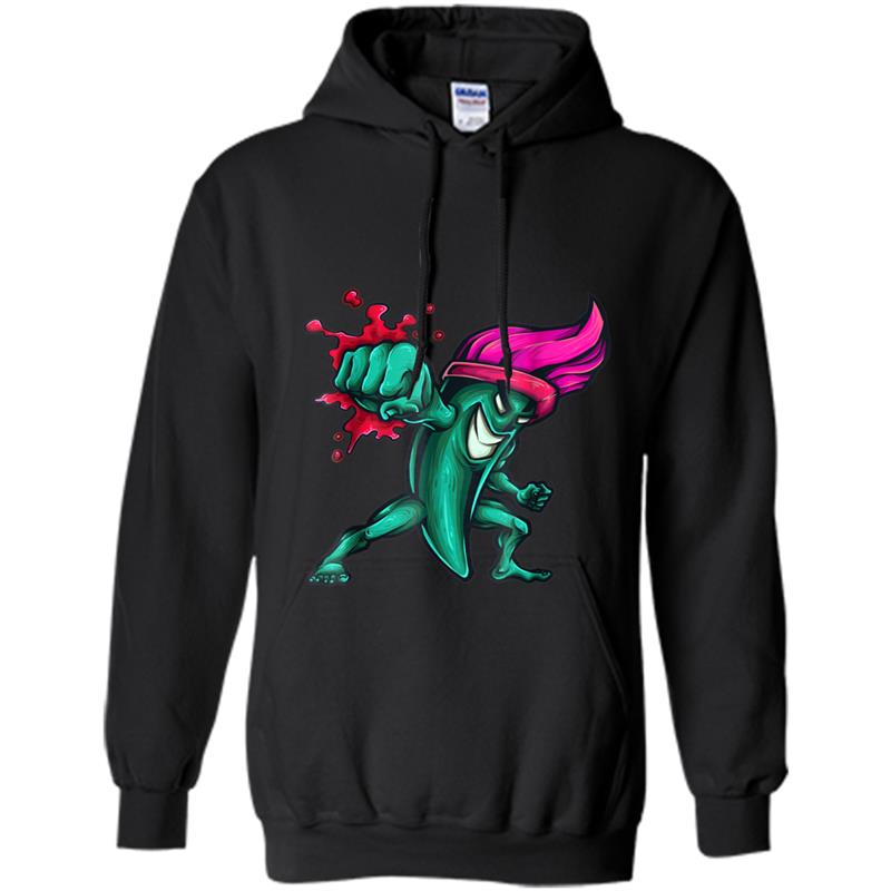 Brush Fighter Character Tee Hoodie-mt