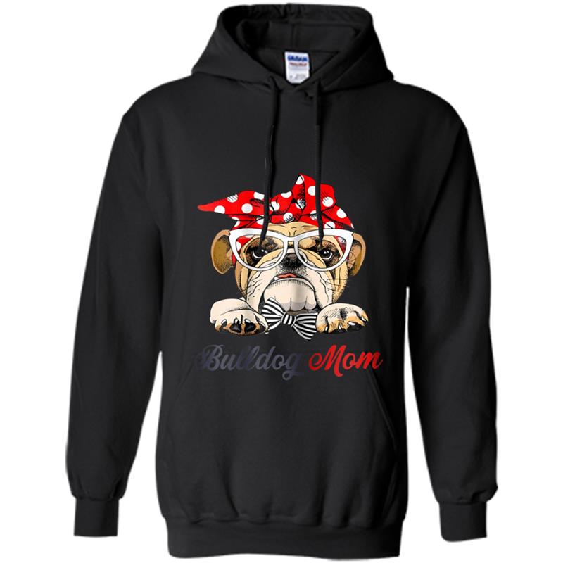 Bulldog Mom Funny Loves Dog Hoodie-mt