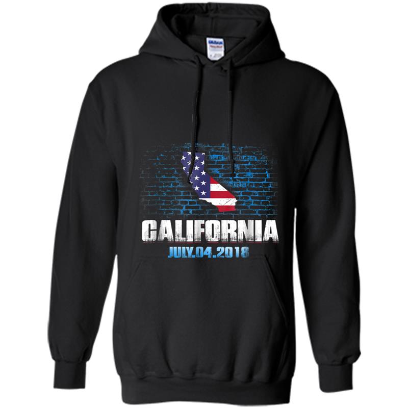 California  American USA Flag 4th Of July 2018 Hoodie-mt