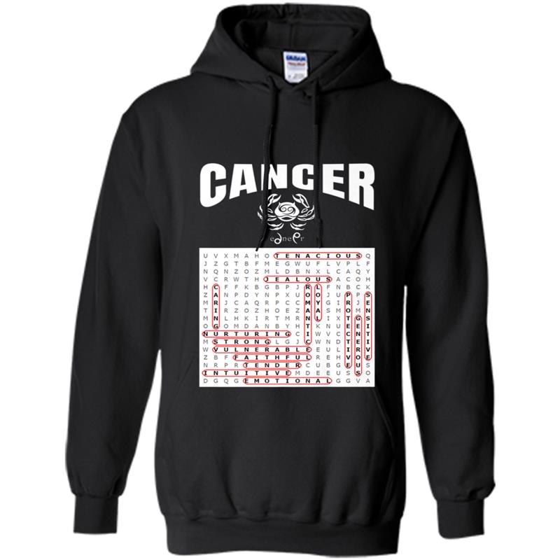 Cancer Zodiac Characteristic Word Search Puzzle Hoodie-mt