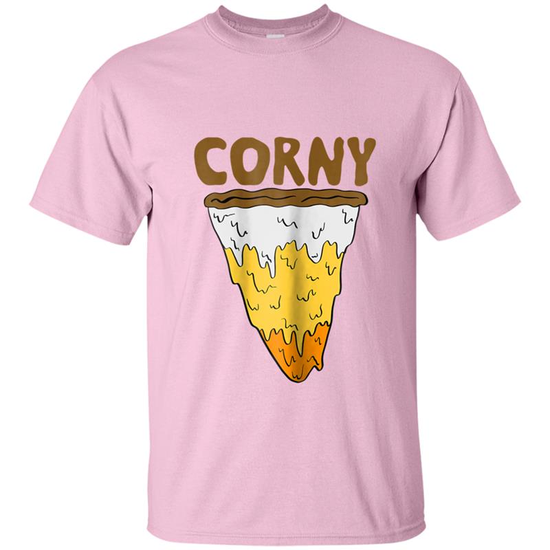 Candy Corn Pizza  Corny Halloween Graphic Tee T-shirt-mt