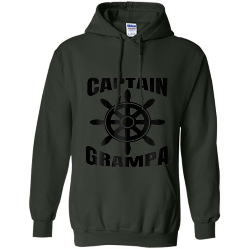 Captain Grampa Ship Wheel Novelty Hoodie-mt